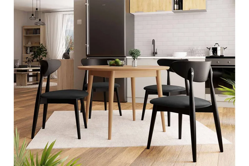 Ingram Spisegruppe Svart - Møbler - Bord - Spisegruppe