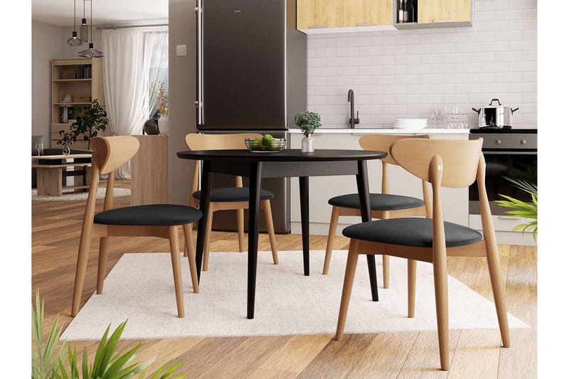 Ingram Spisegruppe Svart - Møbler - Bord - Spisegruppe