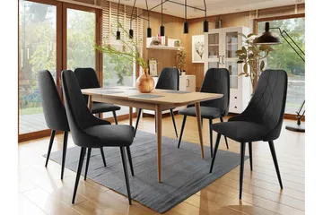 Ingram Spisegruppe Svart - Møbler - Bord - Spisegruppe