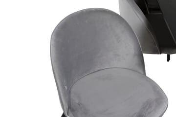 Irunea Forlengningsbar Spisegruppe 180 cm inkl. 6 Valerie St - Svart/Lysegrå - Møbler - Bord - Spisegruppe