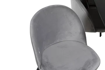 Irunea Forlengningsbar Spisegruppe 180 cm inkl. 6 Valerie St - Svart/Lysegrå - Møbler - Bord - Spisegruppe