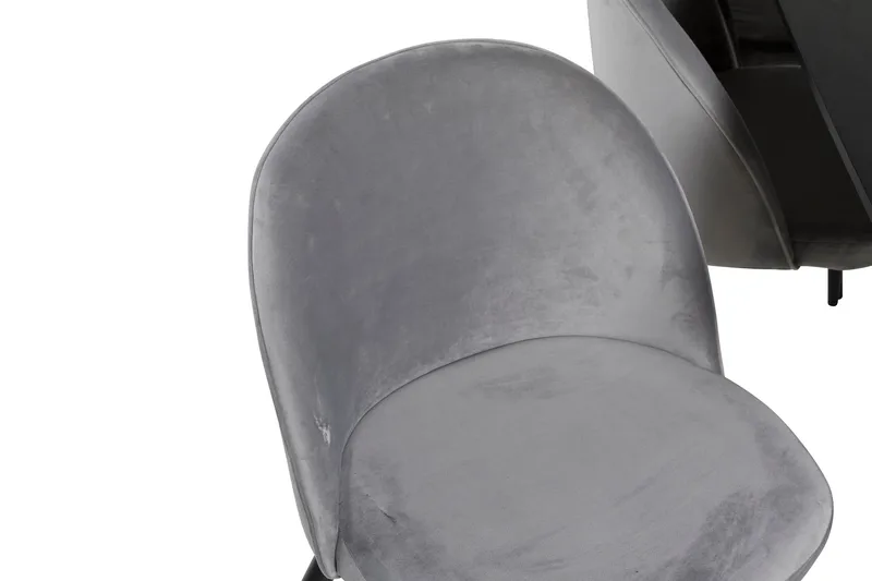 Irunea Forlengningsbar Spisegruppe 180 cm inkl. 6 Valerie St - Svart/Lysegrå - Møbler - Bord - Spisegruppe