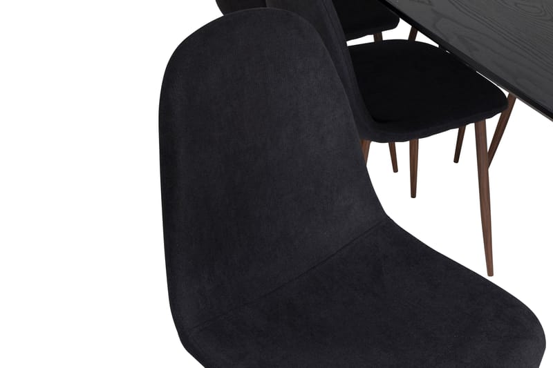 Irunea Forlengningsbar Spisegruppe 180 cm inkl. 6 Ypas Stole - Svart/Brun - Møbler - Bord - Spisegruppe