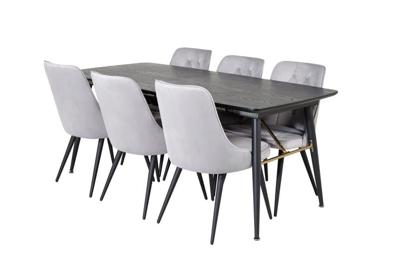 Irunea Spisebord 180 cm med 6 Valera Lyx Fløyelsstoler - Møbler - Bord - Spisegruppe