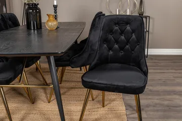 Irunea Spisebord 180 cm med 6 Valerie Lyx Fløyelsstoler - Møbler - Bord - Spisegruppe