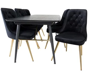 Irunea Spisebord 180 cm med 6 Valerie Lyx Fløyelsstoler - Møbler - Bord - Spisegruppe