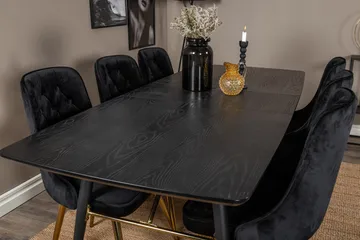 Irunea Spisebord 180 cm med 6 Valerie Lyx Fløyelsstoler - Møbler - Bord - Spisegruppe