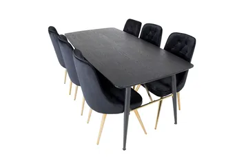 Irunea Spisebord 180 cm med 6 Valerie Lyx Fløyelsstoler - Møbler - Bord - Spisegruppe