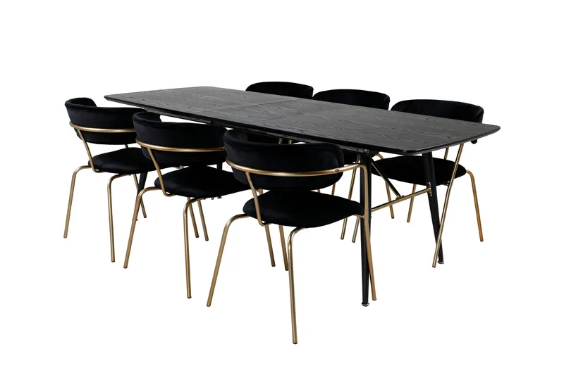 Irunea Spisegruppe 180 cm + 6 stk Arcarazo Spisestoler