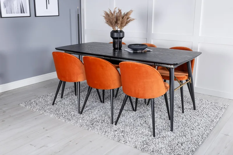 Irunea Spisegruppe 180 cm + 6 Valeri Spisestoler - Møbler - Bord - Spisegruppe