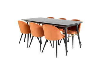 Irunea Spisegruppe 180 cm + 6 Valeri Spisestoler - Møbler - Bord - Spisegruppe