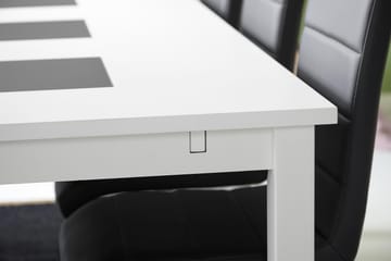 Jasmin med 6 Cibus Stoler - Hvit/Svart - Møbler - Bord - Spisegruppe