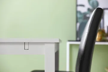 Jasmin Spisegruppe 180 + 6 Stoler Uttrekkbart spisebord - Hvit / Svart - Møbler - Bord - Spisegruppe