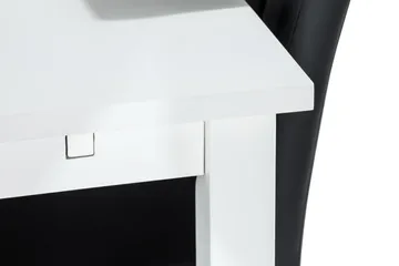 Jasmin Spisegruppe 180 + 6 Stoler Uttrekkbart spisebord - Hvit / Svart - Møbler - Bord - Spisegruppe