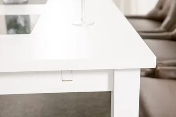 Jasmin Spisegruppe 180 cm med 6 Tuva Lenestol - Hvit/Brun PU - Møbler - Bord - Spisegruppe