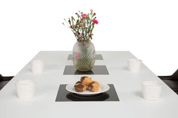 Jasmin Spisegruppe 180 cm med 6 Tuva Lenestol - Hvit/Brun PU - Møbler - Bord - Spisegruppe