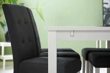 Jasmin Spisegruppe 180 cm Rektangulært spisebord med 6 Viktor Spisestoler - Hvit / Mørkgrå - Møbler - Bord - Spisegruppe