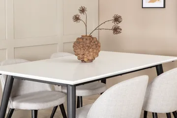 Jimms Forlengningsbar Spisegruppe 150 cm inkl. 4 Sedavi Stol - Hvit/Svart/Grå - Møbler - Bord - Spisegruppe