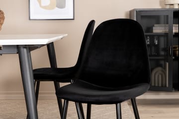 Jimms Forlengningsbar Spisegruppe 150 cm inkl. 4 Pontus Stol - Hvit/Svart - Møbler - Bord - Spisegruppe