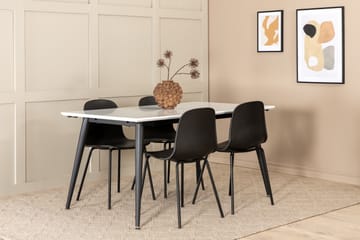Jimms Forlengningsbar Spisegruppe 150cm inkl. 4 Kullersbro S - Hvit/Svart - Møbler - Bord - Spisegruppe