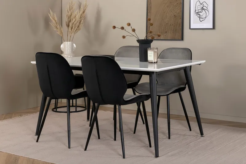 Jimmy spisebord med 4 Emma Spisestol - Møbler - Bord - Spisegruppe