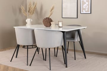 Jimmy Spisebord med 4stk Berit Spisestol - Møbler - Bord - Spisegruppe