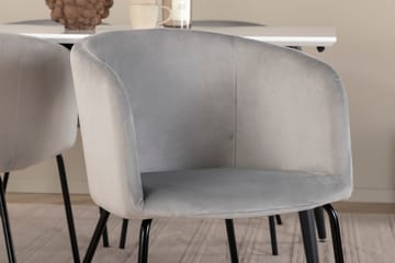 Jimmy Spisebord med 4stk Berit Spisestol - Møbler - Bord - Spisegruppe