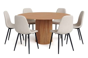 Beige/metallben svart - Brun