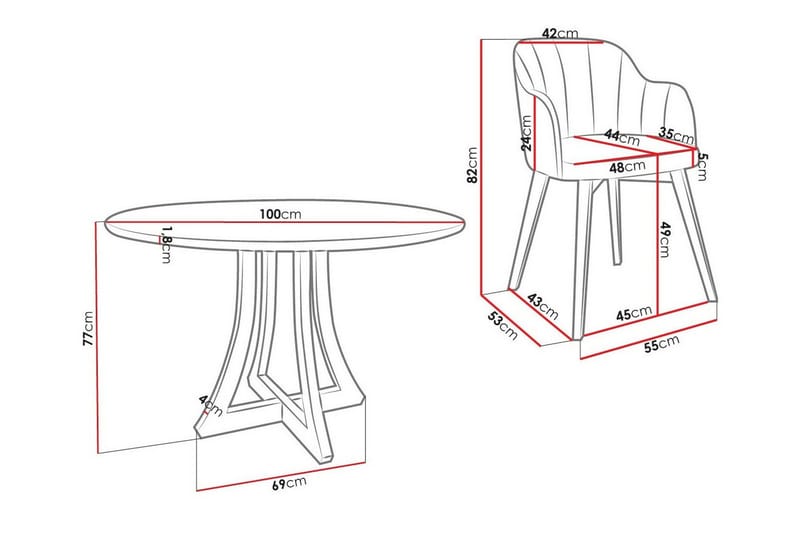 Kendale Spisegruppe - Møbler - Bord - Spisegruppe
