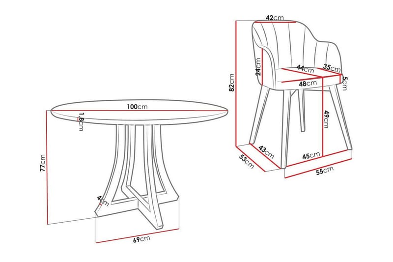 Kendale Spisegruppe - Møbler - Bord - Spisegruppe