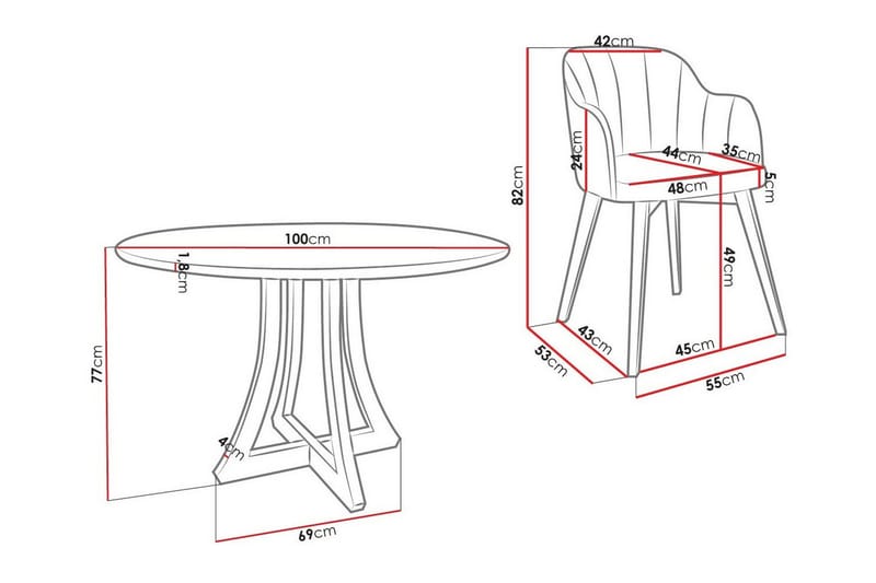 Kendale Spisegruppe - Møbler - Bord - Spisegruppe