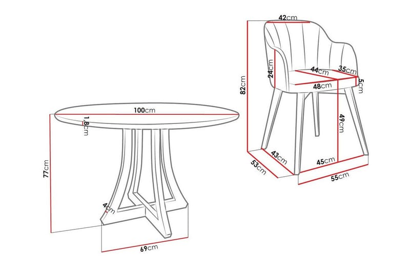 Kendale Spisegruppe - Møbler - Bord - Spisegruppe