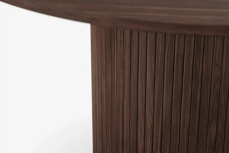 Kopparbo rundt spisebord 120 cm mørkebrunt med 4 Reciclar spisestoler - Møbler - Bord - Spisegruppe