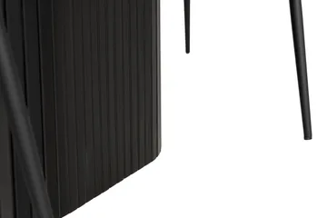 Kopparbo Spisegruppe 200 cm Rektangulært bord inkl. 6 Broddhult Stoler - Svart / Ribbede Ben - Møbler - Bord - Spisegruppe