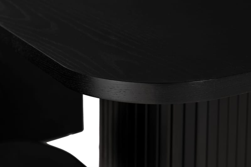 Kopparbo Spisegruppe 200 cm Rektangulært bord inkl. 6 Broddhult Stoler - Svart / Ribbede Ben - Møbler - Bord - Spisegruppe