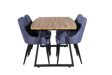 Leah Forlengningsbar bord med 4 Ridones Spisestoler - Møbler - Bord - Spisegruppe