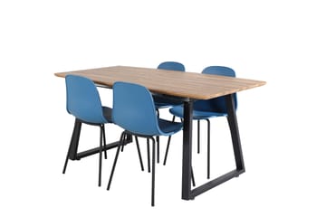 Leah Forlengningsbart Spisebord med 4 Kullersbro Spisestol - Møbler - Bord - Spisegruppe