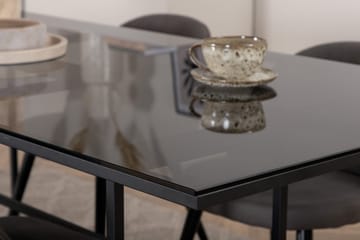 Leif Spisebord med 4stk Velvet Spisestol - Møbler - Bord - Spisegruppe