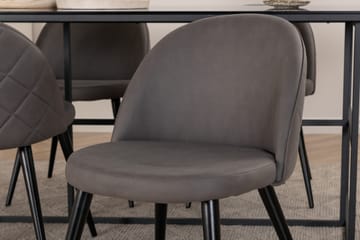 Leif Spisebord med 4stk Velvet Spisestol - Møbler - Bord - Spisegruppe