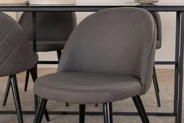 Leif Spisebord med 4stk Velvet Spisestol - Møbler - Bord - Spisegruppe