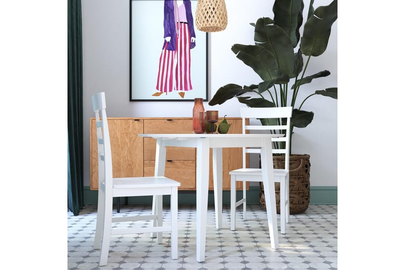 Loukas Spisegruppe 3-deler - Hvit - Møbler - Bord - Spisegruppe