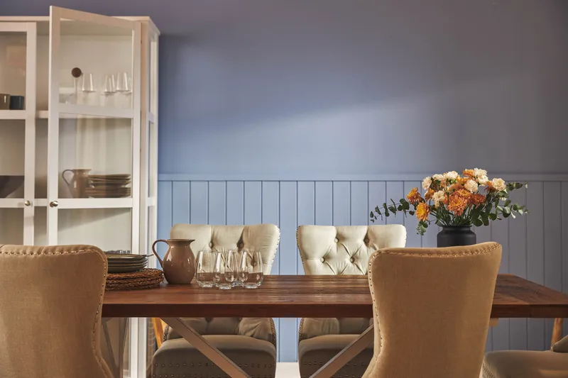 Lyon Forlengbar Spisegruppe 200 cm inkl. 6 Bergviken Stoler - Brun/Hvit - Møbler - Bord - Spisegruppe