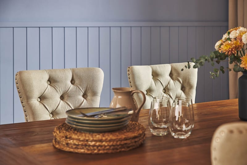 Lyon Forlengbar Spisegruppe 200 cm inkl. 6 Bergviken Stoler - Brun/Hvit - Møbler - Bord - Spisegruppe