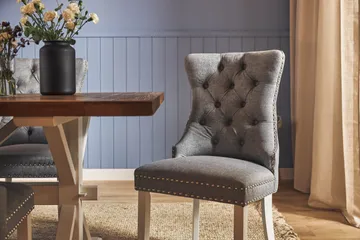 Lyon Forlengbar Spisegruppe 200 cm inkl. 6 Bergviken Stoler - Brun/Hvit - Møbler - Bord - Spisegruppe