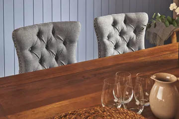 Lyon Forlengbar Spisegruppe 200 cm inkl. 6 Bergviken Stoler - Brun/Hvit - Møbler - Bord - Spisegruppe