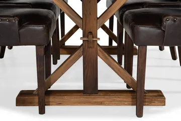 Lyon Forlengningsbar Spisegruppe 200 cm med 6 Tuva Stol - Natur/Brun - Møbler - Bord - Spisegruppe