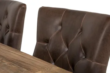 Lyon Forlengningsbar Spisegruppe 200 cm med 6 Tuva Stol - Natur/Hvit/Brun - Møbler - Bord - Spisegruppe