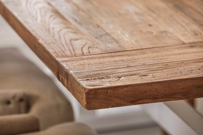 Lyon Forlengningsbar Spisegruppe 200 cm med 6 Viktoria Stol - Natur/Hvit/Beige - Møbler - Bord - Spisegruppe