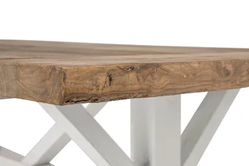 Lyon Forlengningsbar Spisegruppe 200 cm med 6 Viktoria Stol - Natur/Hvit/Grå - Møbler - Bord - Spisegruppe