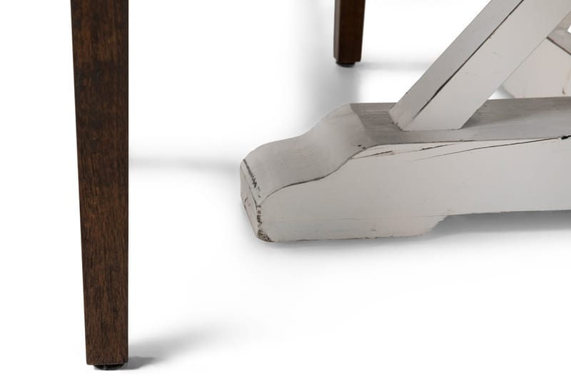 Lyon Spisegruppe Ø150 cm Rund med 4 Tuva Stoler - Vintage Natur/Hvit/Brun - Møbler - Bord - Spisegruppe